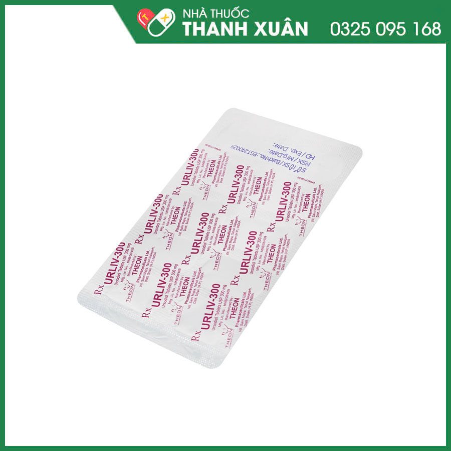 Urliv-300 thuốc điều trị tan sỏi mật cholesterol và xơ gan mật